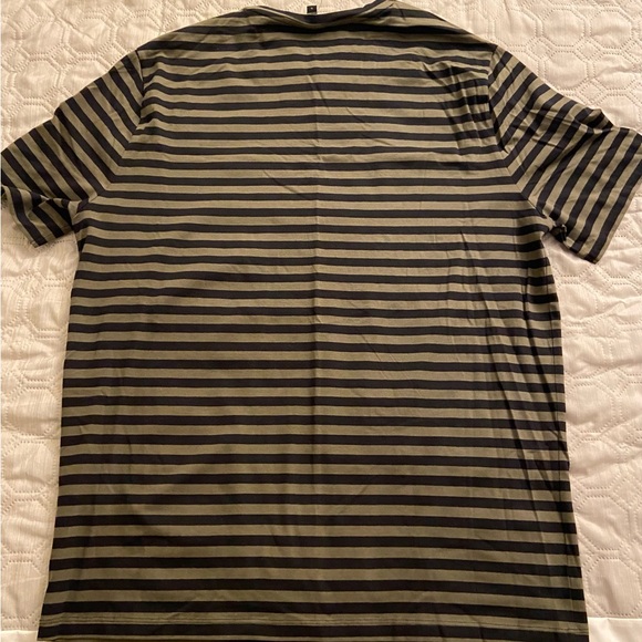 Express Black/Olive Green Striped Fashion T-Shirt - Picture 3 of 3